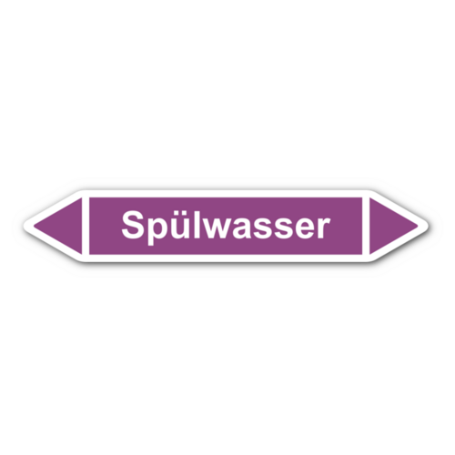 Rohrleitungskennzeichnung „Spülwasser“