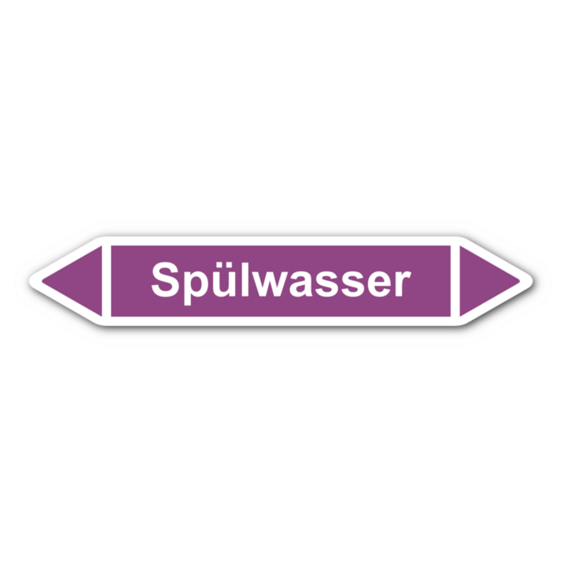 Rohrleitungskennzeichnung „Spülwasser“