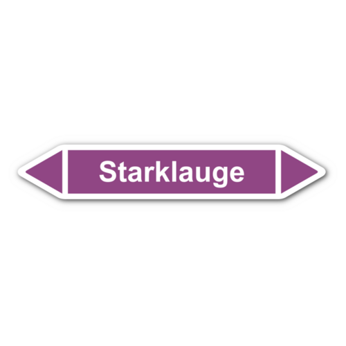 Rohrleitungskennzeichnung „Starklauge“