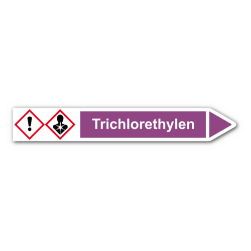 Rohrleitungskennzeichnung „Trichlorethylen“