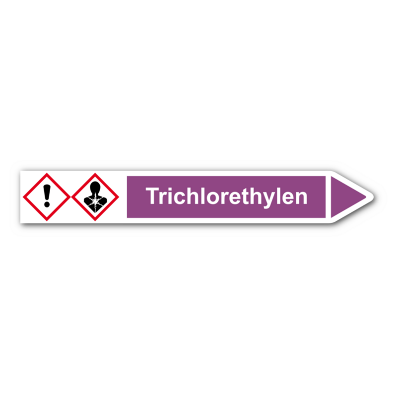Rohrleitungskennzeichnung „Trichlorethylen“