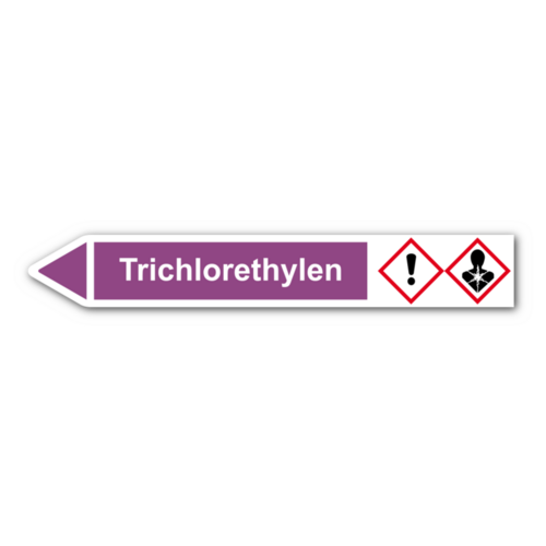 Rohrleitungskennzeichnung „Trichlorethylen“