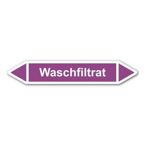 Rohrleitungskennzeichnung „Waschfiltrat“