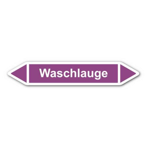 Rohrleitungskennzeichnung „Waschlauge“