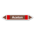 Rohrleitungskennzeichnung „Aceton“, ohne Piktogramme