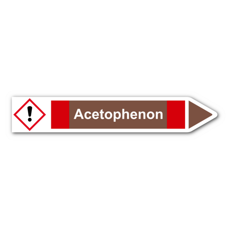 Rohrleitungskennzeichnung „Acetophenon“