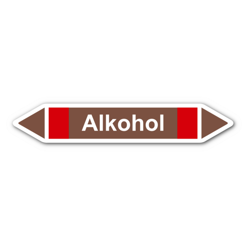 Rohrleitungskennzeichnung „Alkohol“, ohne Piktogramme