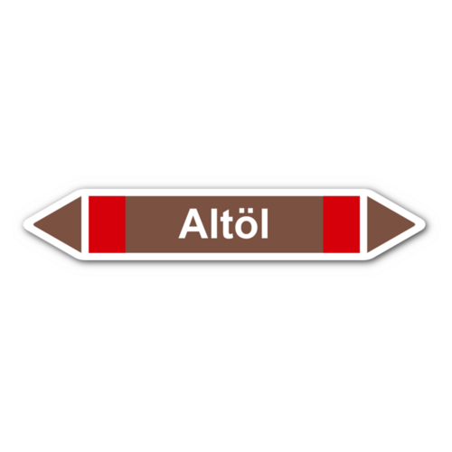 Rohrleitungskennzeichnung „Altöl“