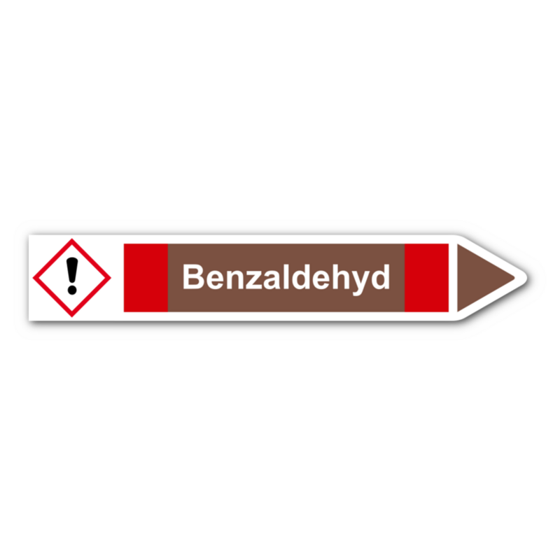 Rohrleitungskennzeichnung „Benzaldehyd“