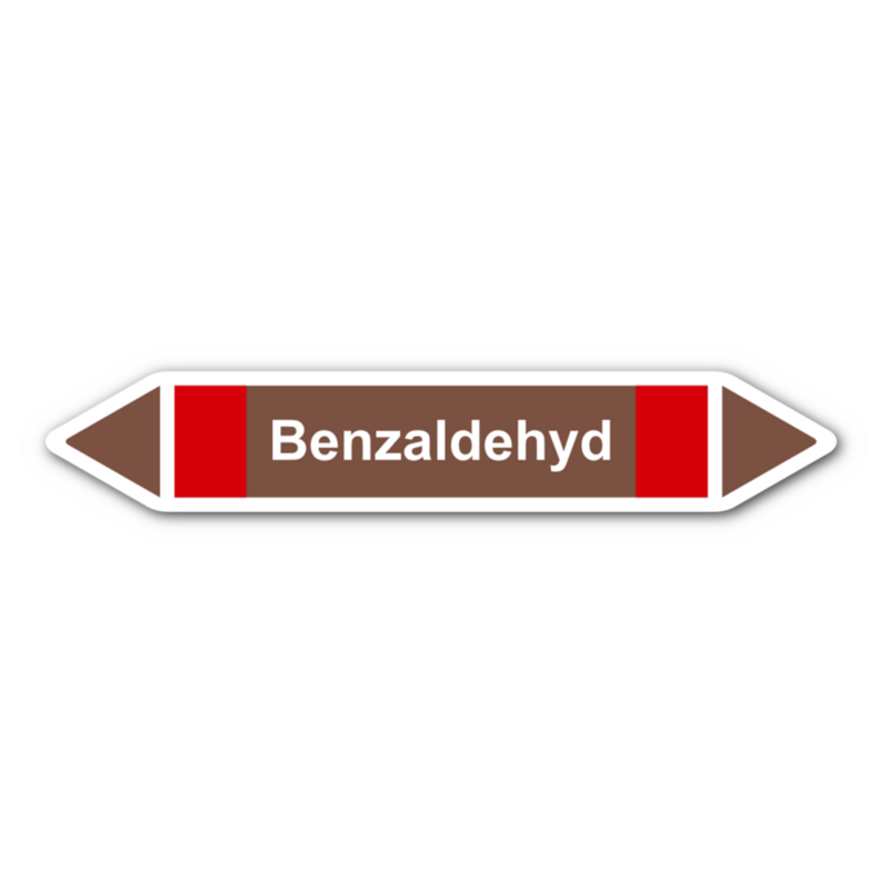 Rohrleitungskennzeichnung „Benzaldehyd“, ohne Piktogramme