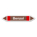 Rohrleitungskennzeichnung „Benzol“, ohne Piktogramme