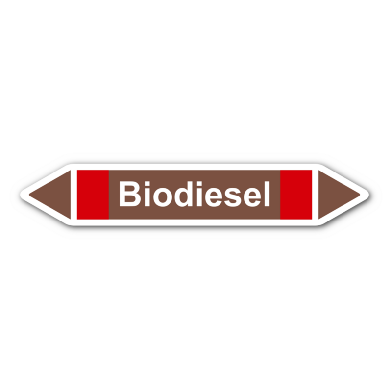 Rohrleitungskennzeichnung „Biodiesel“