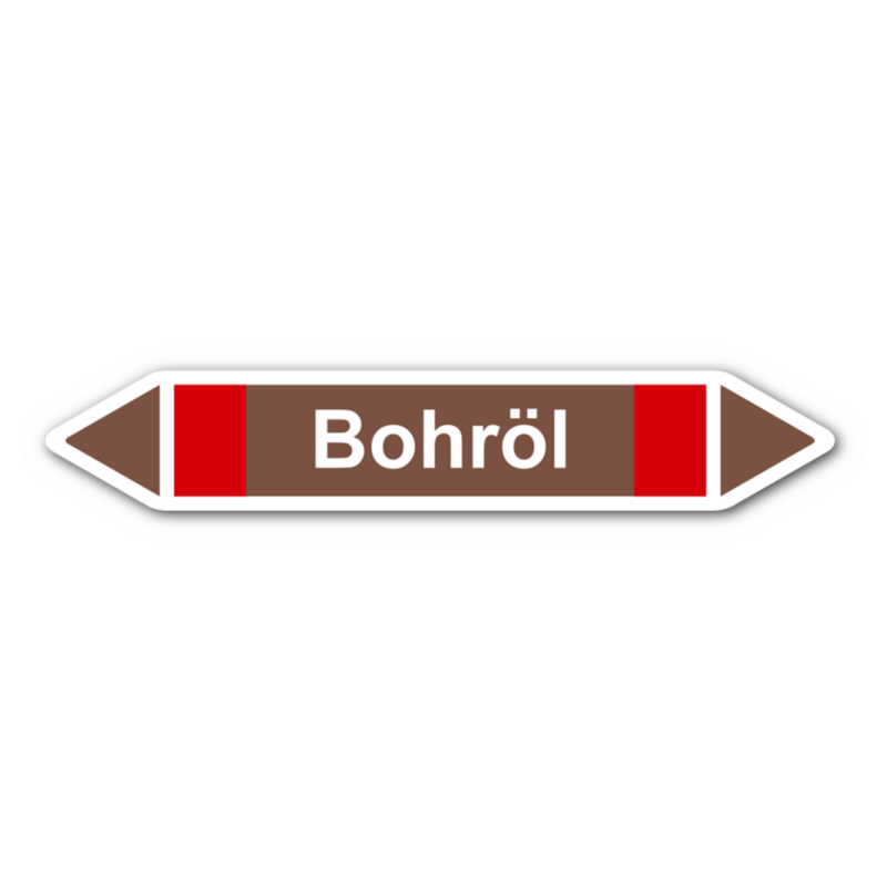 Rohrleitungskennzeichnung „Bohröl“
