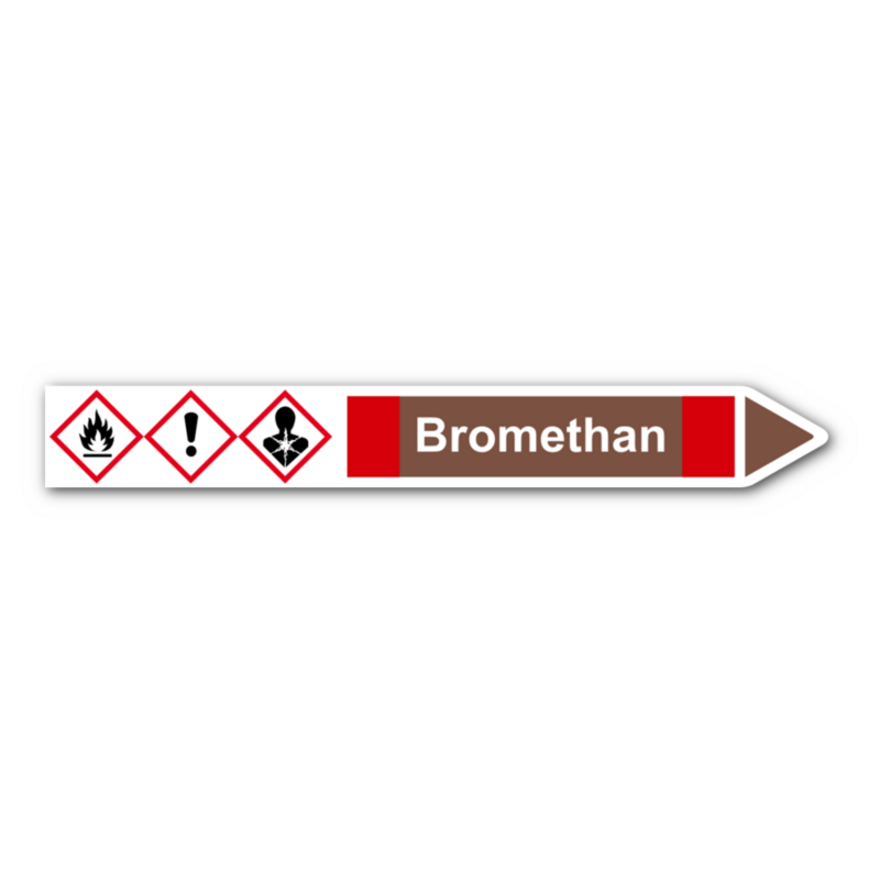 Rohrleitungskennzeichnung „Bromethan“