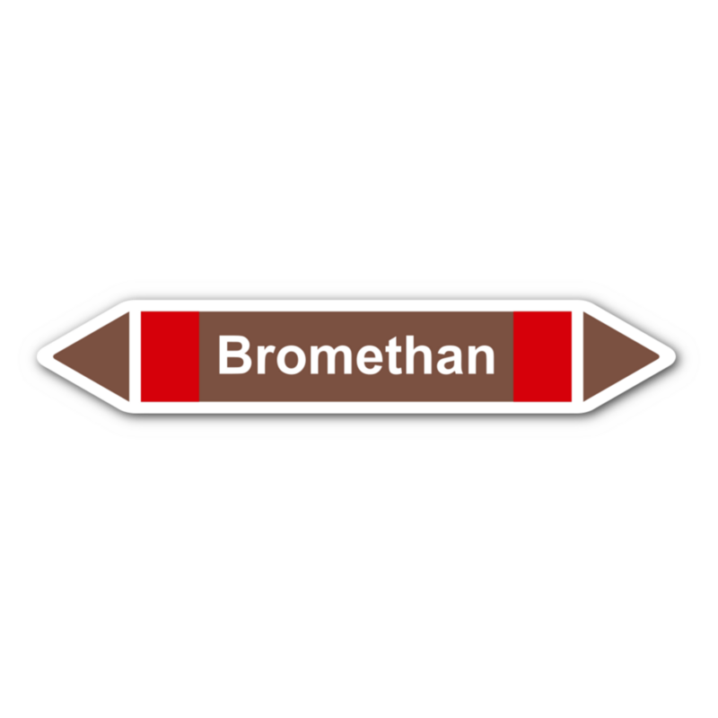 Rohrleitungskennzeichnung „Bromethan“, ohne Piktogramme