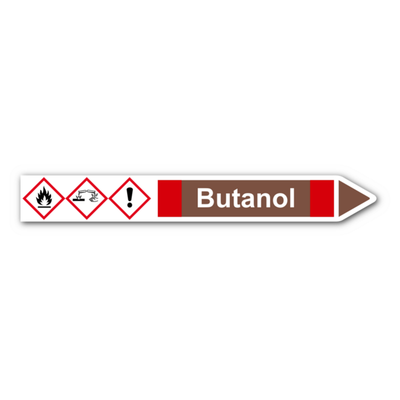 Rohrleitungskennzeichnung „Butanol“