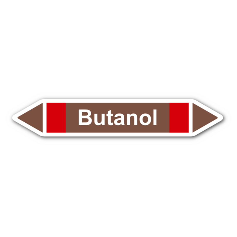 Rohrleitungskennzeichnung „Butanol“, ohne Piktogramme