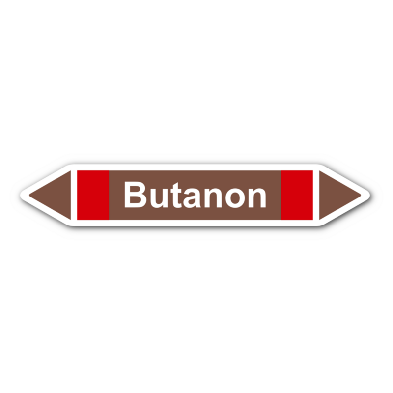 Rohrleitungskennzeichnung „Butanon“, ohne Piktogramme