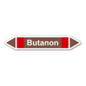 Rohrleitungskennzeichnung „Butanon“, ohne Piktogramme