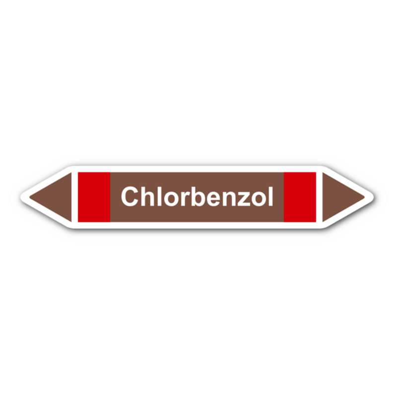 Rohrleitungskennzeichnung „Chlorbenzol“, ohne Piktogramme