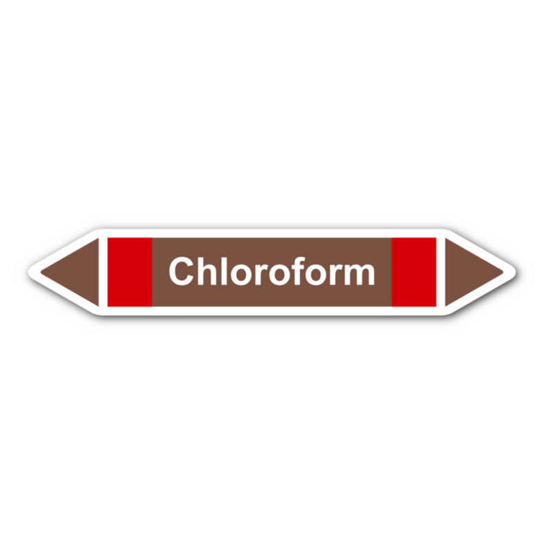 Rohrleitungskennzeichnung „Chloroform“, ohne Piktogramme