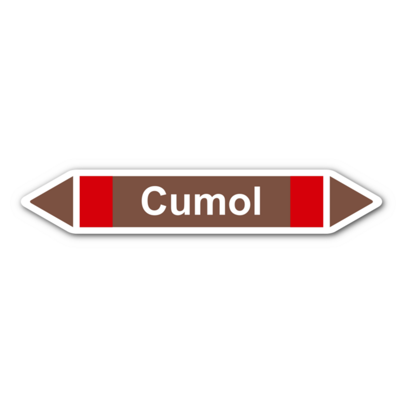 Rohrleitungskennzeichnung „Cumol“, ohne Piktogramme