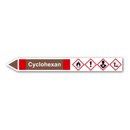 Rohrleitungskennzeichnung „Cyclohexan“