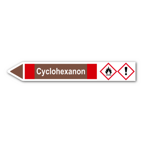 Rohrleitungskennzeichnung „Cyclohexanon“