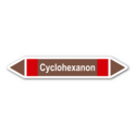 Rohrleitungskennzeichnung „Cyclohexanon“, ohne Piktogramme