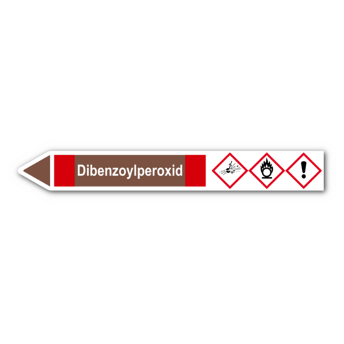 Rohrleitungskennzeichnung „Dibenzoylperoxid“