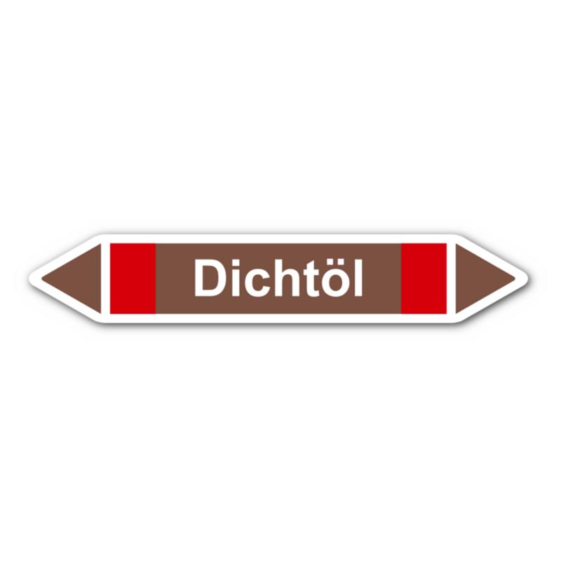 Rohrleitungskennzeichnung „Dichtöl“