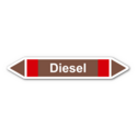 Rohrleitungskennzeichnung „Diesel“, ohne Piktogramme
