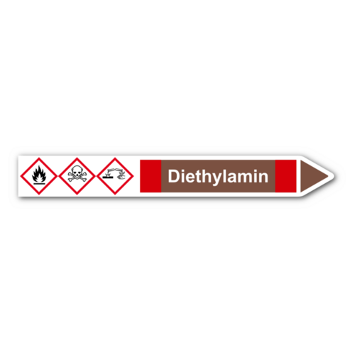 Rohrleitungskennzeichnung „Diethylamin“