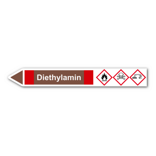 Rohrleitungskennzeichnung „Diethylamin“