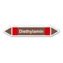Rohrleitungskennzeichnung „Diethylamin“, ohne Piktogramme