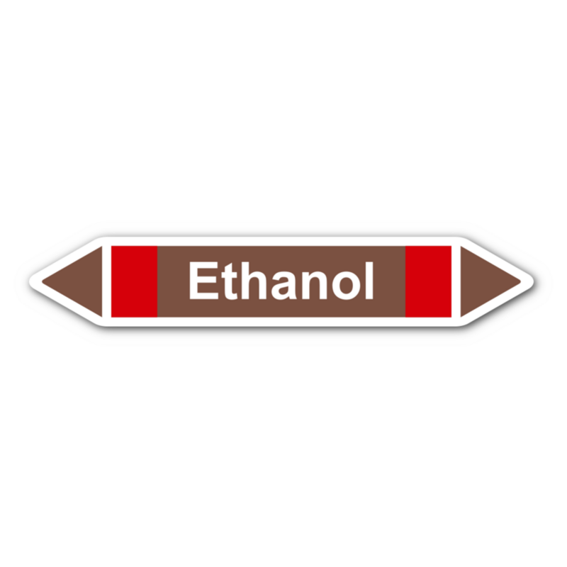 Rohrleitungskennzeichnung „Ethanol“, ohne Piktogramme