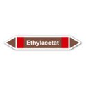 Rohrleitungskennzeichnung „Ethylacetat“, ohne Piktogramme