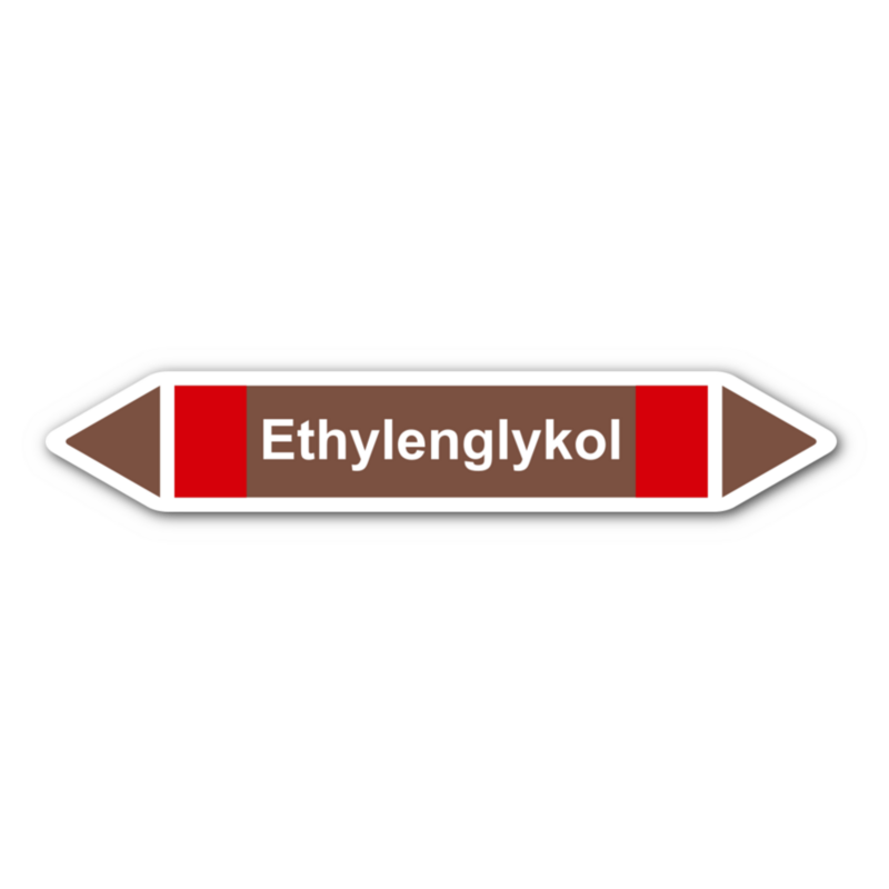 Rohrleitungskennzeichnung „Ethylenglykol“, ohne Piktogramme