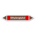 Rohrleitungskennzeichnung „Ethylenglykol“, ohne Piktogramme