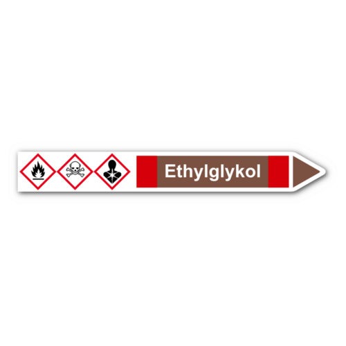 Rohrleitungskennzeichnung „Ethylglykol“