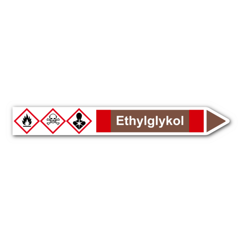 Rohrleitungskennzeichnung „Ethylglykol“