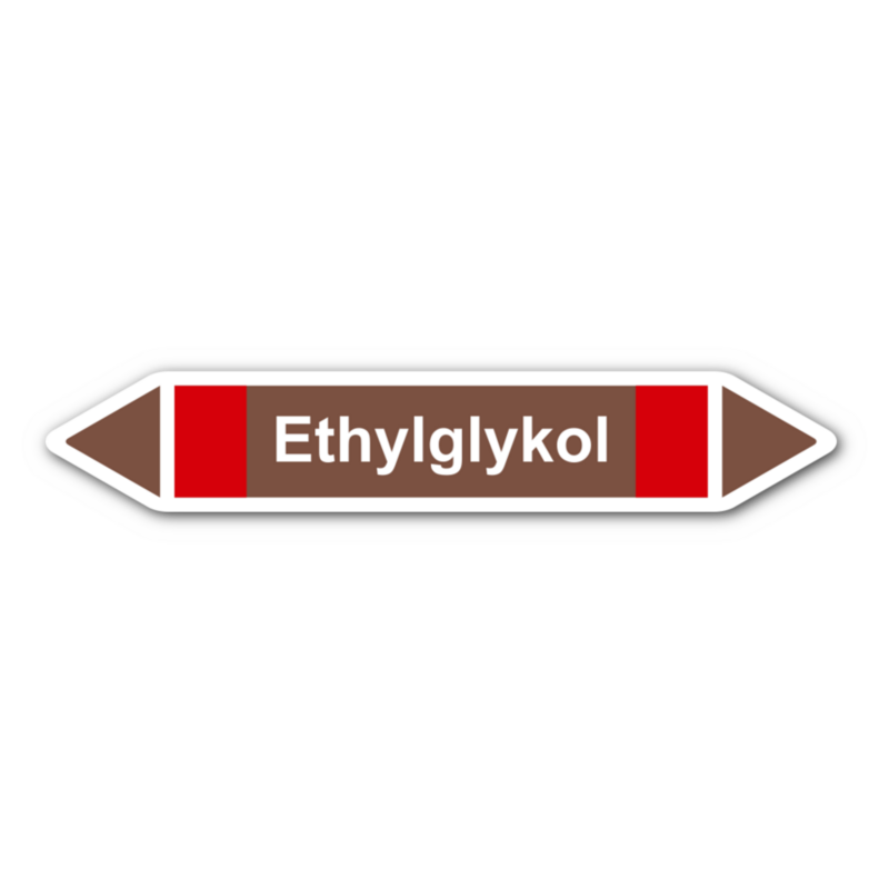 Rohrleitungskennzeichnung „Ethylglykol“, ohne Piktogramme