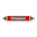 Rohrleitungskennzeichnung „Ethylglykol“, ohne Piktogramme