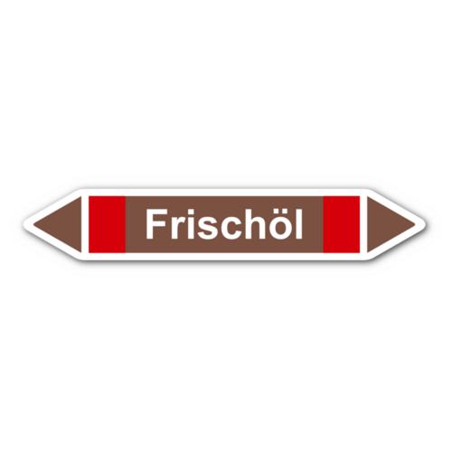Rohrleitungskennzeichnung „Frischöl“