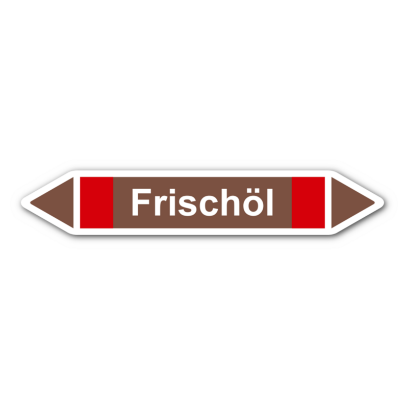 Rohrleitungskennzeichnung „Frischöl“