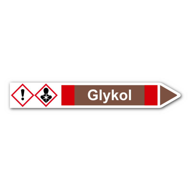 Rohrleitungskennzeichnung „Glykol“