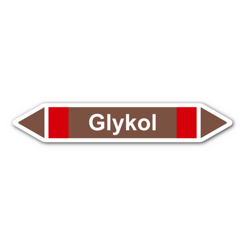 Rohrleitungskennzeichnung „Glykol“, ohne Piktogramme