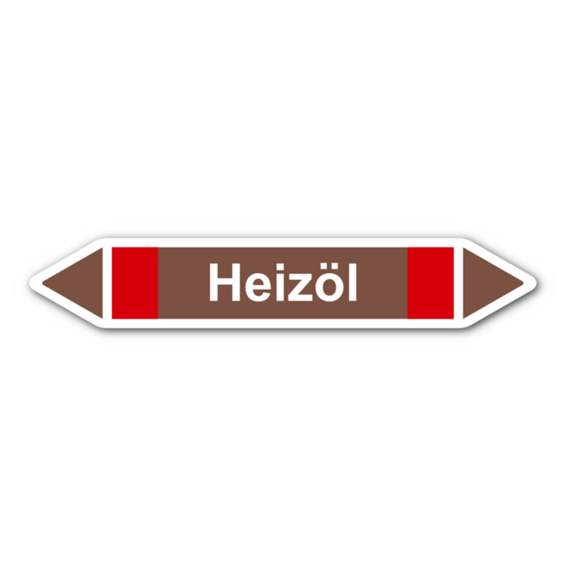 Rohrleitungskennzeichnung „Heizöl“, ohne Piktogramme