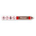 Rohrleitungskennzeichnung „Hexan“