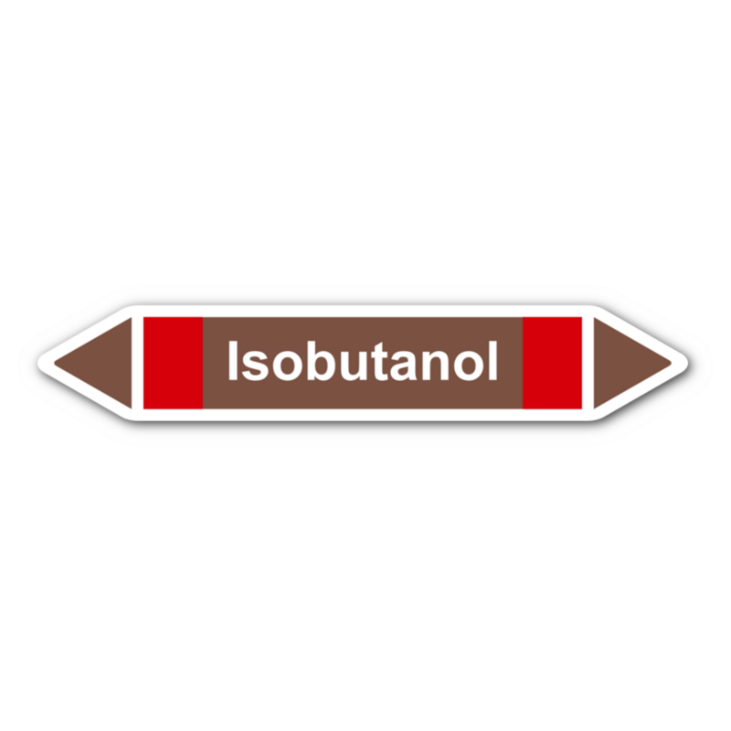 Rohrleitungskennzeichnung „Isobutanol“, ohne Piktogramme